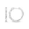 Thumbnail Image 2 of Diamond Marquise Link Bracelet & Hoop Earrings Set 1/5 ct tw Sterling Silver