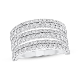 Diamond Six-Row Fashion Ring 1-1/2 ct tw 14K White Gold