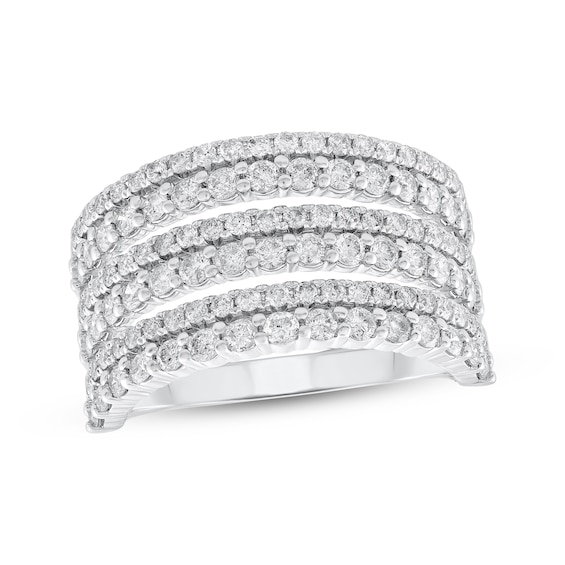 Diamond Six-Row Fashion Ring 1-1/2 ct tw 14K White Gold