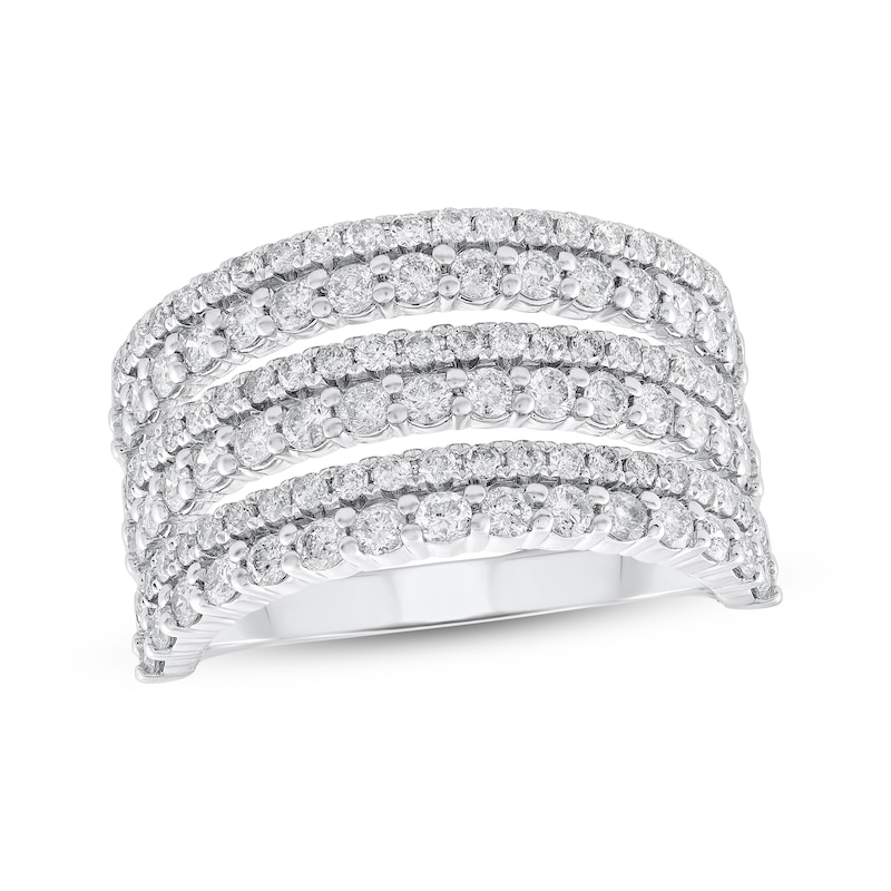 Main Image 1 of Diamond Six-Row Fashion Ring 1-1/2 ct tw 14K White Gold