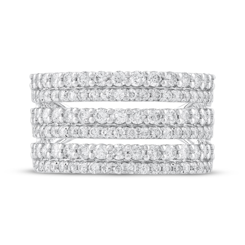 Main Image 3 of Diamond Six-Row Fashion Ring 1-1/2 ct tw 14K White Gold
