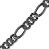 Thumbnail Image 2 of Ink & Ice Men's Black Diamond Figaro Chain Bracelet 1 ct tw Black Rhodium-Plated Sterling Silver 8.5"