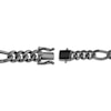 Thumbnail Image 4 of Ink & Ice Men's Black Diamond Figaro Chain Bracelet 1 ct tw Black Rhodium-Plated Sterling Silver 8.5"