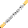 Thumbnail Image 2 of Men's Hollow Geometric Chain Link Necklace Stainless Steel & Yellow Ion Plating 24"