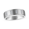 Thumbnail Image 1 of Men's Diamond Trios Wedding Band 1/20 ct tw 10K White Gold