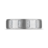 Thumbnail Image 3 of Men's Diamond Trios Wedding Band 1/20 ct tw 10K White Gold