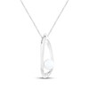 Thumbnail Image 2 of Cultured Pearl Teardrop Frame Necklace Sterling Silver 18"