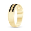 Thumbnail Image 2 of Adore Men's Black Diamond Two-Row Wedding Band 1/2 ct tw 10K Yellow Gold