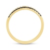 Thumbnail Image 3 of Adore Men's Black Diamond Two-Row Wedding Band 1/2 ct tw 10K Yellow Gold
