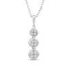 Thumbnail Image 1 of Memories Moments Magic Multi-Diamond Circle Drop Necklace 1/6 ct tw Sterling Silver 18"