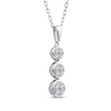 Thumbnail Image 2 of Memories Moments Magic Multi-Diamond Circle Drop Necklace 1/6 ct tw Sterling Silver 18"