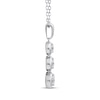 Thumbnail Image 3 of Memories Moments Magic Multi-Diamond Circle Drop Necklace 1/6 ct tw Sterling Silver 18"