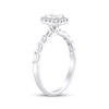Thumbnail Image 2 of Now + Forever Emerald-Cut Lab-Grown Diamond Halo Engagement Ring 3/4 ct tw 10K White Gold