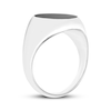 Thumbnail Image 2 of Men's Oval-Cut Black Onyx Signet Ring Sterling Silver
