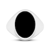 Thumbnail Image 3 of Men's Oval-Cut Black Onyx Signet Ring Sterling Silver
