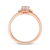 Thumbnail Image 3 of Oval-Cut Morganite & Diamond Accent Ring 10K Rose Gold