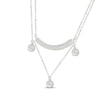 Thumbnail Image 2 of Diamond Layered Necklace 1/6 ct tw Sterling Silver 18"
