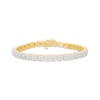 Thumbnail Image 1 of KAY Lab-Grown Diamonds Cushion-Shaped Link Bracelet 1/4 ct tw 24K Yellow Gold Vermeil Sterling Silver 7.25"