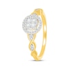 Thumbnail Image 2 of Baguette & Round-Cut Multi-Diamond Promise Ring 1/5 ct tw 10K Yellow Gold