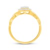 Thumbnail Image 3 of Baguette & Round-Cut Multi-Diamond Promise Ring 1/5 ct tw 10K Yellow Gold