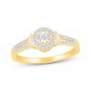 Thumbnail Image 1 of Diamond Halo Promise Ring 1/6 ct tw 10K Yellow Gold
