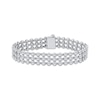 Thumbnail Image 1 of KAY Lab-Grown Diamonds Three-Row Bracelet 12 ct tw 14K White Gold 7"