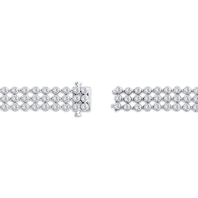 Main Image 3 of KAY Lab-Grown Diamonds Three-Row Bracelet 12 ct tw 14K White Gold 7"