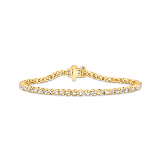KAY Lab-Grown Diamonds Tennis Bracelet 2 ct tw 10K Yellow Gold 7"