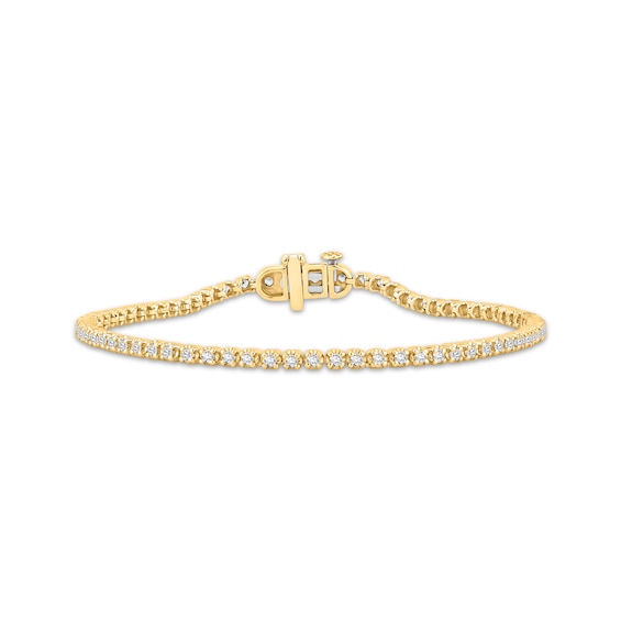 KAY Lab-Grown Diamonds Tennis Bracelet 1 ct tw 10K Yellow Gold 7"