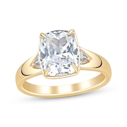 Adore Lab-Grown Diamonds Certified Elongated Cushion-Cut Engagement Ring 3-1/4 ct tw 14K Yellow Gold