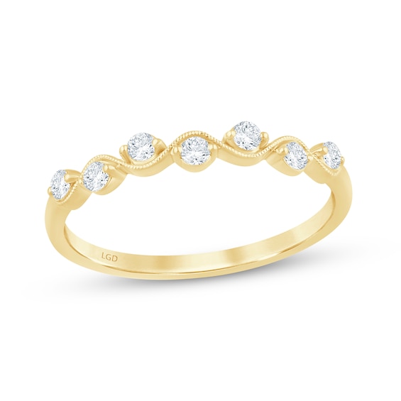 Adore Lab-Grown Diamonds Seven-Stone Band 1/5 ct tw 10K Yellow Gold
