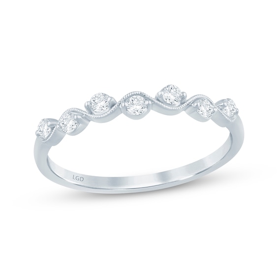 Adore Lab-Grown Diamonds Seven-Stone Band 1/5 ct tw 10K White Gold