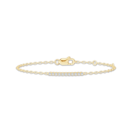 KAY Lab-Grown Diamonds Bar Bracelet 1/5 ct tw 10K Yellow Gold 7"