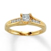Previously Owned Engagement Ring 1/2 ct tw Princess-cut Diamonds 14K Yellow Gold