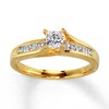 Thumbnail Image 1 of Previously Owned Engagement Ring 1 ct tw Princess-cut Diamonds 14K Yellow Gold