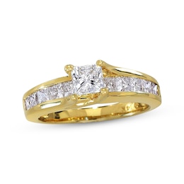 Previously Owned Diamond Engagement Ring 2 ct tw Princess-cut 14K Yellow Gold