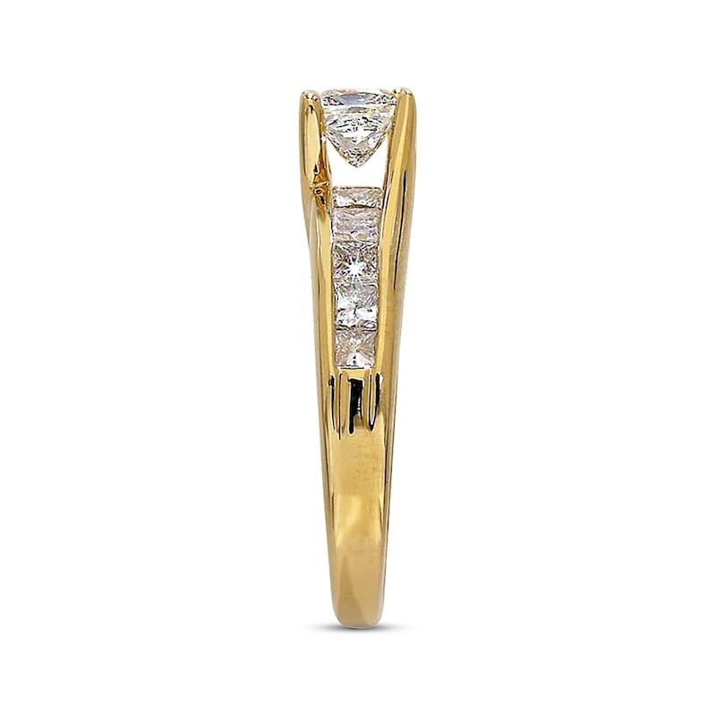 Main Image 3 of Previously Owned Diamond Engagement Ring 2 ct tw Princess-cut 14K Yellow Gold