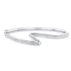 Thumbnail Image 1 of Previously Owned Diamond Bangle Bracelet 1/10 ct tw Round-cut 10K White Gold