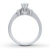 Thumbnail Image 2 of Previously Owned Engagement Ring 3/4 ct tw Marquise & Round-cut Diamonds 14K White Gold