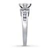 Thumbnail Image 3 of Previously Owned Engagement Ring 3/4 ct tw Marquise & Round-cut Diamonds 14K White Gold