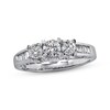 Thumbnail Image 1 of Previously Owned 3-Stone Diamond Engagement Ring 1 ct tw Round & Baguette-cut 14K White Gold
