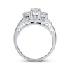 Thumbnail Image 2 of Previously Owned 3-Stone Diamond Engagement Ring 1 ct tw Round & Baguette-cut 14K White Gold