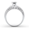 Thumbnail Image 2 of Previously Owned Diamond Engagement Ring 1 ct tw Princess, Baguette & Round-cut 14K White Gold