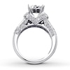Previously Owned Engagement Ring 1-3/8 ct tw Round-cut Diamonds 14K White Gold
