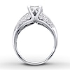 Thumbnail Image 2 of Previously Owned Engagement Ring 1 ct tw Princess & Round-cut Diamonds 14K White Gold
