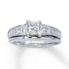 Thumbnail Image 1 of Previously Owned Diamond Engagement Ring 1 ct tw Princess-cut 14K White Gold