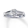 Thumbnail Image 1 of Previously Owned Engagement Ring 5/8 ct tw Round-cut Diamonds Platinum