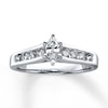 Thumbnail Image 0 of Previously Owned Enagement Ring 5/8 ct tw Marquise & Round-cut Diamonds 14K White Gold