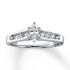 Thumbnail Image 1 of Previously Owned Enagement Ring 5/8 ct tw Marquise & Round-cut Diamonds 14K White Gold