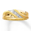 Thumbnail Image 1 of Previously Owned Men's Diamond Wedding Band 1/10 ct tw Round-cut 10K Yellow Gold
